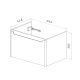 Тумба под раковину Lemark Buno mini LM05BM70T 70 см белый глянец