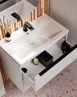 Тумба под раковину La Fenice Tesoro FNC-01-TES-PB-100-2 платиновый белый 100 см