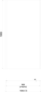 Душевая боковая панель Kerama Marazzi Lindo LN.100.FP.CR 100 см стекло прозрачное профиль хром