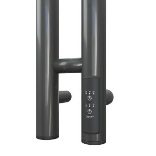 Полотенцесушитель электрический APEXTERMO Luna LN10111GF 1100x80 с крючками графит металлик