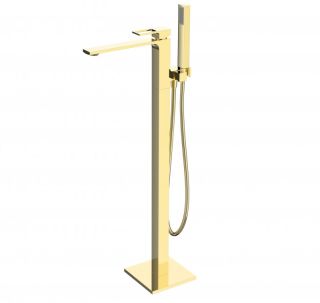 Напольный смеситель для ванны BelBagno Luсe золото LUC-FMT-ORO