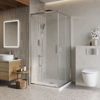 Душевой уголок BelBagno LUCE-A-2-80-C-Cr хром