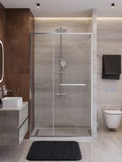 Душевая дверь CEZARES LUX-B-FS-11-130-C-CR хром