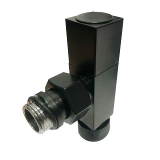 Вентиль запорный угловой Luxon LX 855SCH0504ЧМ  3/4"х1/2" г/ш  хромированный для п/с Квадратный (ЧЕРНЫЙ МУАР)