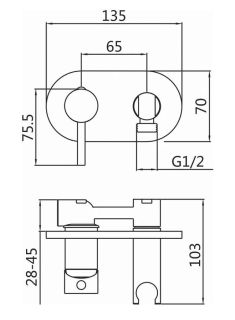 Гигиенический душ со смесителем Shevanik S187 хром