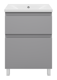 Напольная тумба под раковину Misty Лаки 60 см П-Лак-01060-5012Я серый