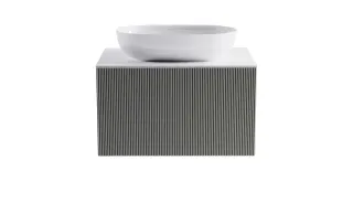 Тумба с раковиной Astra-Form М-40 4631177713545 80 см серый матовый