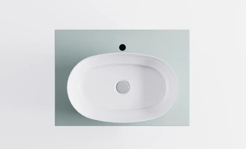 Тумба с раковиной Astra-Form М-40 4631177714719 70 см зелёный матовый