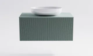 Тумба с раковиной Astra-Form М-40 4631177714832 90 см зелёный матовый
