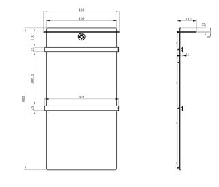 Полотенцесушитель электрический Wonzon & Woghand Stuttgart WW-A504-GM 43x80 см с каменной плитой чёрный мрамор/тёмный графит
