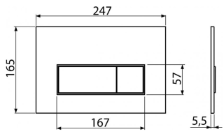 Кнопка управления AlcaPlast белая M576