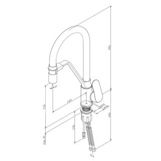 Смеситель для кухни AM.PM Like F8007827 синий