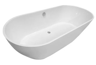 Ванна из литьевого мрамора Эстет Miami silk ФР-00014382 180x79см белый матовый