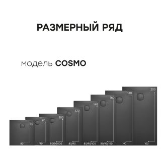 Душевой поддон Starohome Cosmo 21458959 140x90 см чёрный матовый