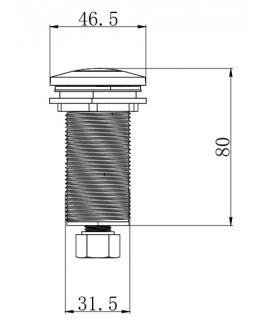 Пневмокнопка Milacio MC.032.MB чёрный матовый