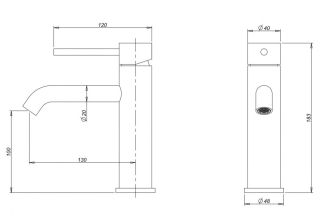 Смеситель для раковины Milacio Ultra MCU.550.MB чёрный матовый
