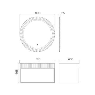 Тумба с раковиной Comforty Мадрид 00-00017865 81 см белый