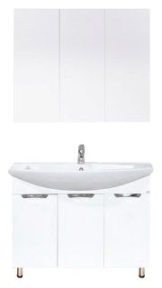 Напольная тумба под раковину Misty Лаванда 105см белый