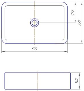 Мебельная раковина Kirovit Олимпия 56
