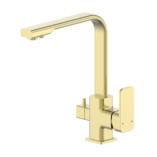 Смеситель для кухни Wonzon & Woghand WW-88458004-BG c подключением фильтра брашированное золото