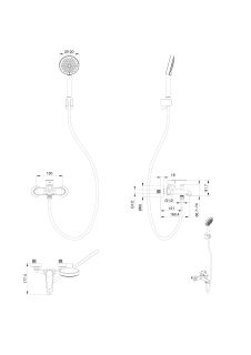 Смеситель для ванны с душем Wonzon & Woghand Alfa WW-AE3204-MW белый матовый