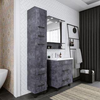 Зеркало с подсветкой Бриклаер Чили 4627125415166 70 см цемент