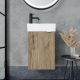 Подвесная тумба под раковину Sancos Mini N35ECHL левая 35см дуб чарльстон