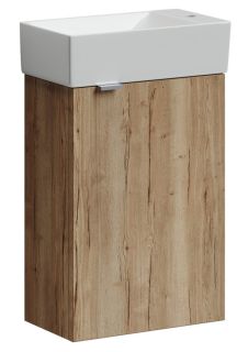 Подвесная тумба под раковину Sancos Mini MN35EGR правая 35см дуб галифакс натуральный