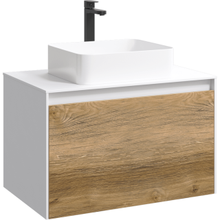 Подвесная тумба под раковину Aqwella Mobi MOB0108W+MOB0708DB 80 см