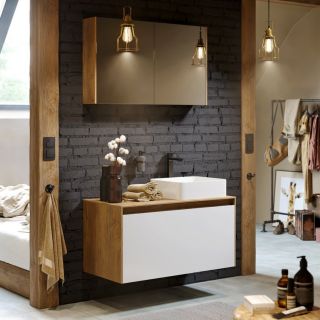 Зеркало-шкаф Aqwella Mobi MOB0408+MOB0717W 80 см