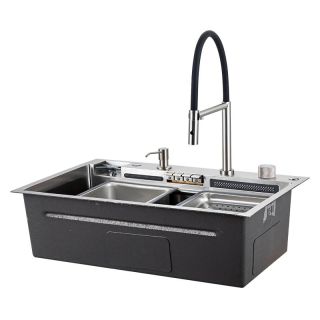 Многофункциональная мойка для кухни Gappo GS7547-15 сатин