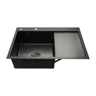 Мойка для кухни с коландером Gappo GS7850-6L чёрный