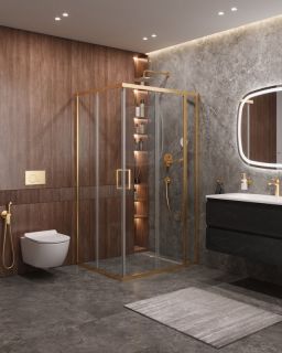 Душевой уголок CEZARES MOLVENO-AH-21-90+20-C-BORO-IV