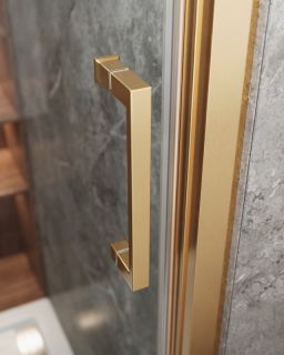 Душевая дверь CEZARES MOLVENO-BF-3-90-C-BORO-IV брашированное золото