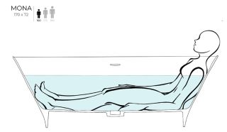 Ванна из искусственного камня Salini Mona S-Sense 102912G 170x72см белый глянцевый