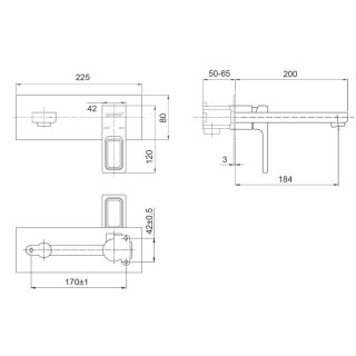 Встраиваемый смеситель для раковины Gappo G1017-12 белый/хром