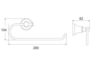 Полотенцедержатель Rose RG1906E золото