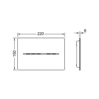 Электронная панель смыва TECE TECEsolid 9240463 с бесконтактной активацией питание от сети 6 В белый матовый