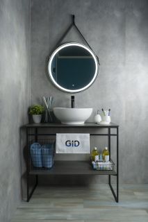 Раковина Gid N9001 51101 накладная белая 45x45x17