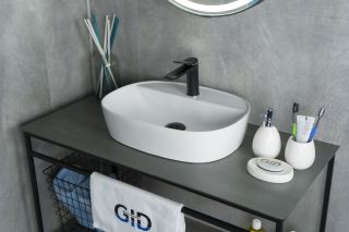 Раковина Gid N9045 51166 накладная белая 50x38x12