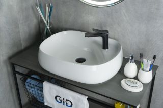 Раковина Gid N9048 51185 накладная белая 59x46x15