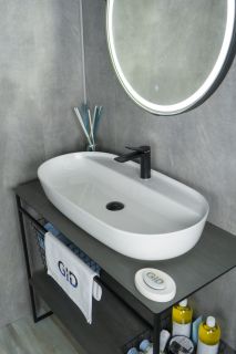 Раковина Gid N9347 51190 накладная белая 81x41x14