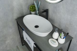 Раковина Gid N9397 51141 накладная белая 61x37x12