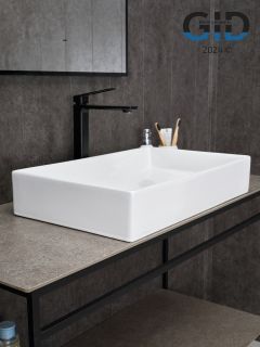 Раковина Gid N9496 51228 накладная белая 60.5x37x11