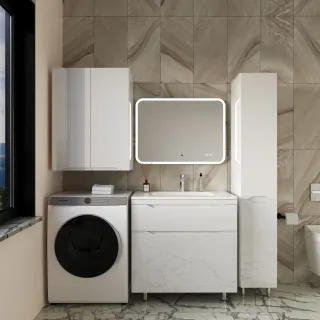 Тумба под раковину Style Line Марелла 80 Люкс Plus СС-00002402 белый глянец