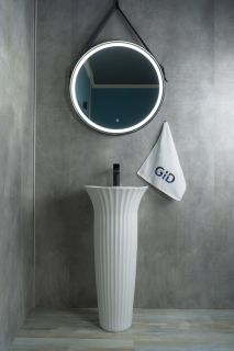 Раковина Gid Nb132 81113 накладная белая 41x41x84