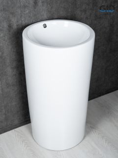 Раковина Gid Nb163 81107 накладная белая 46x46x85