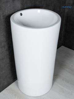 Раковина Gid Nb163 81107 накладная белая 46x46x85