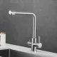 Смеситель для кухни Shevanik S868B с подключением фильтра сатин