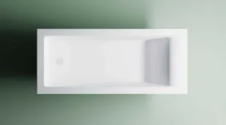 Ванна из искусственного камня Astra-Form Нейт 01010046+08010053 170x75 см с щелевым переливом донный клапан белый глянец